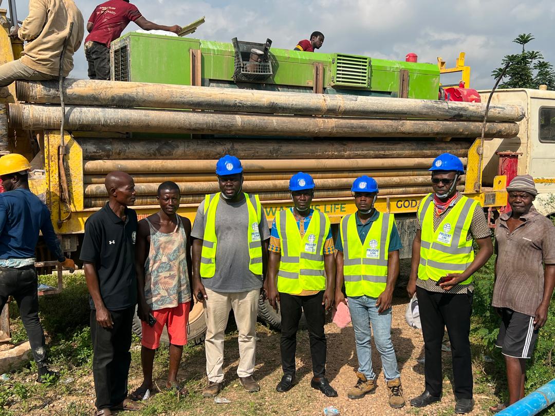 Prudent Link site crew at water project